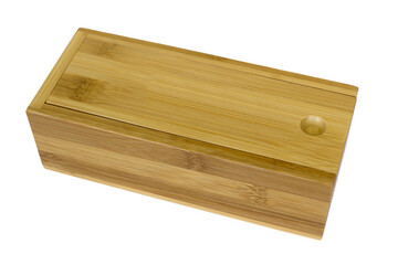 wooden box on the white background