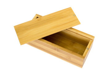 wooden box on the white background
