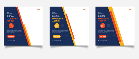 Creative business marketing banner for social media post template