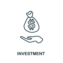 Investment icon. Simple illustration from startup collection. Creative Investment icon for web design, templates, infographics and more