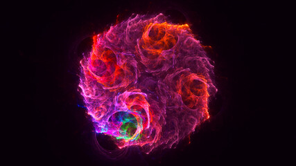 3D rendering abstract round light background