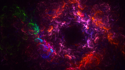 3D rendering abstract round light background