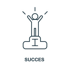 Succes icon. Simple illustration from startup collection. Creative Succes icon for web design, templates, infographics and more