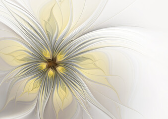 Fototapeta na wymiar Abstract fractal flower on light background