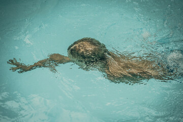 Obraz premium Child psychology collection. How often do we think about kid feelings which he doesn't know how to explain by words. Wet kid in pool of tears, symbol of lots childhood parenthood relationship problem