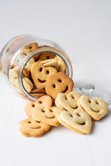 happy smiley faces cookies jar 