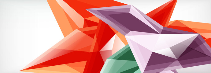 Fototapeta premium Vector 3d triangles and pyramids abstract background for business or technology presentations, internet posters or web brochure covers