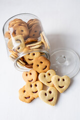 happy smiley faces cookies jar 