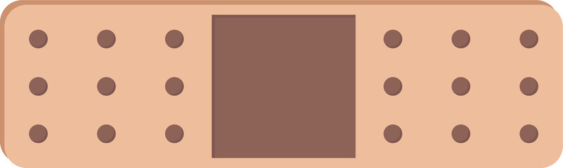 Medical plaster. Flesh-colored patch. Medical element.