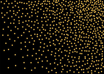 Golden Magic Glitter Frame. Blink Foil Pattern. Gradiment Circle Celebration Background. Spark Dot Illustration. Yellow Christmas Design.