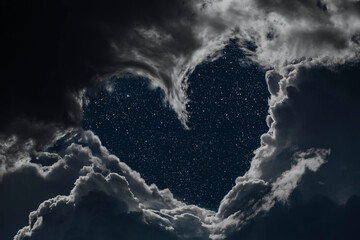 the clouds in the sky have become heart-shaped