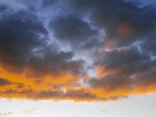 Fototapeta na wymiar Spectacular sun set sky. Rich blue and red tones. Nature background