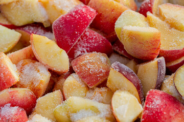 Pieces of apple.