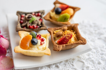 home made baking tartlet pastry selection 