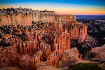 Fototapeta na wymiar Sunset on Bryce Canyon, Bryce Canyon National Park, Utah
