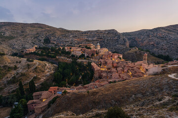 Fototapeta premium Picturesque village amidst mountains, one of the most beautiful Spanish towns. 
