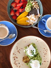 Healthy breakfast for two