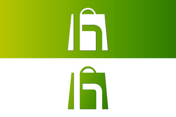 ecommerce logo design letter h photo Vector