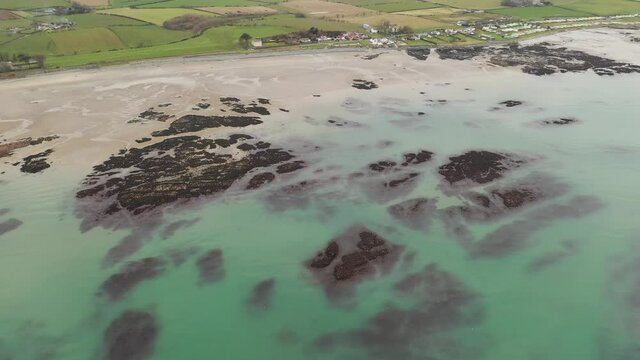 Ballywalter beach and village in Northern Ireland