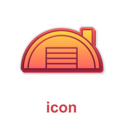 Gold Warehouse icon isolated on white background. Vector.