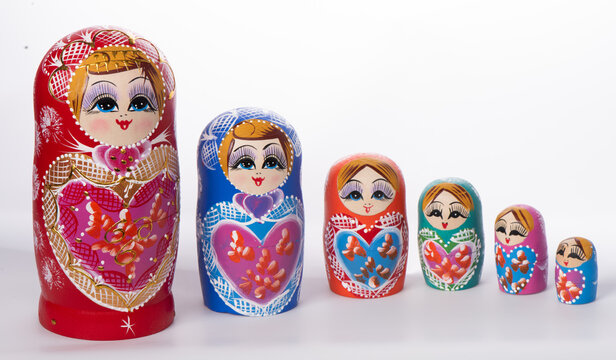 Russian nesting dolls matryoshka