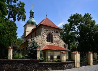 St Wenceslaus Church during summer in Prosek, Prague, Central Bohemia, Czech Republic.