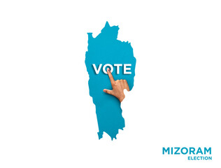 VOTE FOR INDIA MIZORAM , male Indian Voter Hand with voting sign or ink pointing out , Voting sign...
