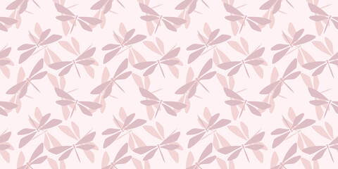 Dragonfly pastel seamless repeat pattern background.