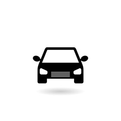 Obraz premium Simple car icon with shadow