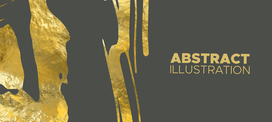 Vector Gray and Gold Design Templates for banner.