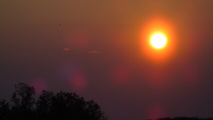 sunset in the mountains