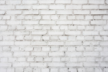 Fototapeta premium White painted brick wall texture. Abstract brickwall textured background.
