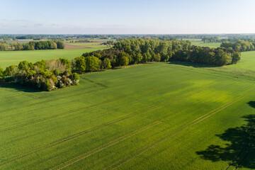 Landschaft in Deutschland aus der Luft