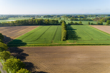 Fototapeta na wymiar Landschaft in Deutschland aus der Luft