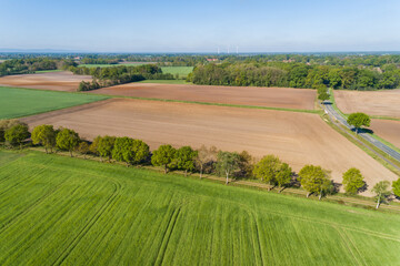 Landschaft in Deutschland aus der Luft