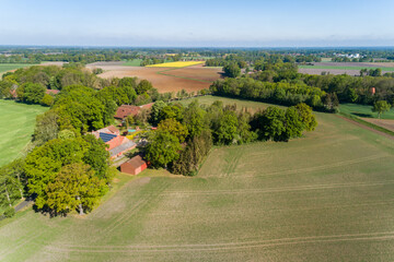 Landschaft in Deutschland aus der Luft