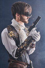 Fototapeta na wymiar armed male duelist
