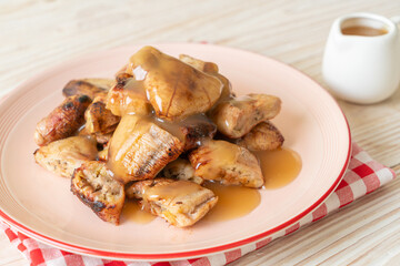 grilled bananas with coconut caramel sauce