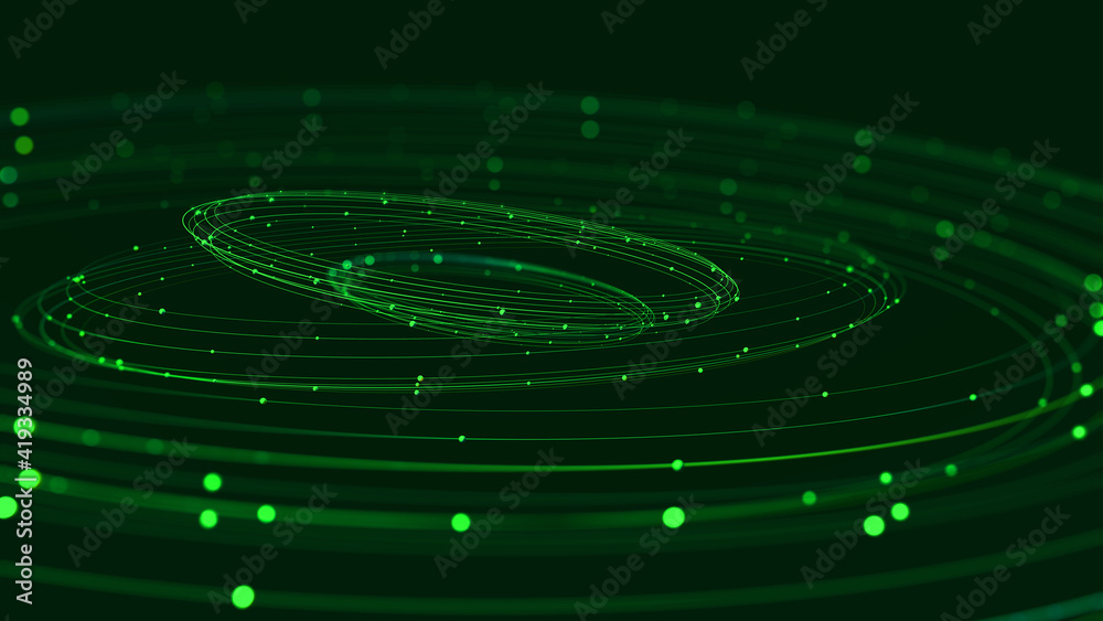 Poster data center, big data analytics. business technologies of our time. massive data, digital funnel, in
