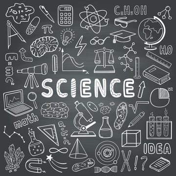 Science. Set of vector hand drawn elements.