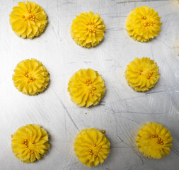 Making Malaysian traditional Eid cookies, locally known as Kuih Semperit.