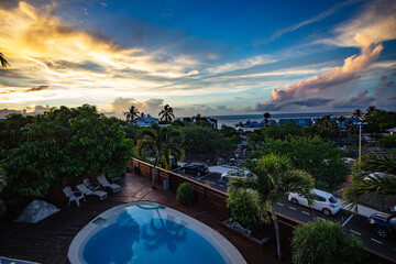 A gorgeous pool terrace along Boucan Coastline in Reunion Island