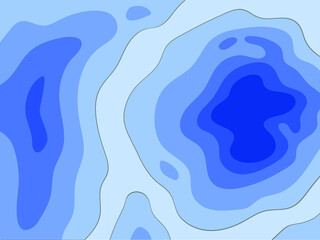 topography map concept, abstract wavy paper 3d diffusive level elemtn for design banner poster and brochure, papercut level curves level set