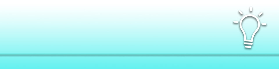 Symbol einer leuchtenden Lampe auf hell blauen Hintergrund