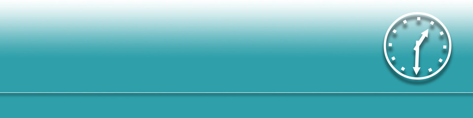 Symbol einer Uhr auf einem hellblauen Hintergrund