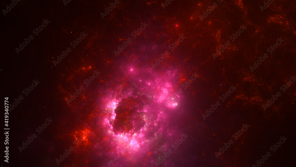 Wall mural 3d effect - abstract space scene