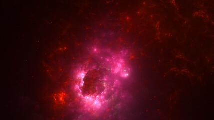 3d effect - abstract space scene