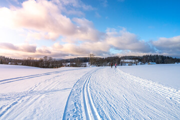 Cross country skiing track