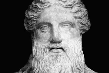 God Zeus (Jupiter). The king of Olympian gods and the ruler of sky and thunder. Fragment of an...