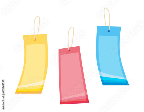 短冊のベクターイラスト 七夕飾り Wall Mural Wallpaper Murals Nisi